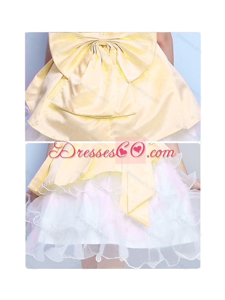 Fall Perfect A Line Scoop Sashes and Bowknot  Cheap Flower Girl Dresses