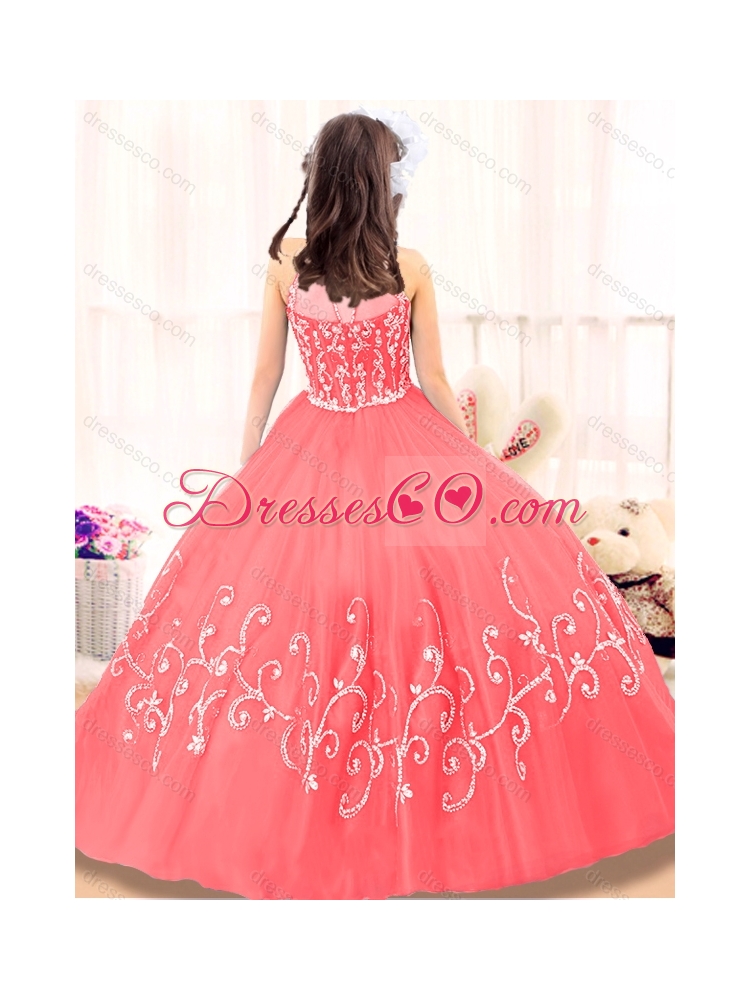 Perfect Beading High Neck  Little girl Pageant Dress