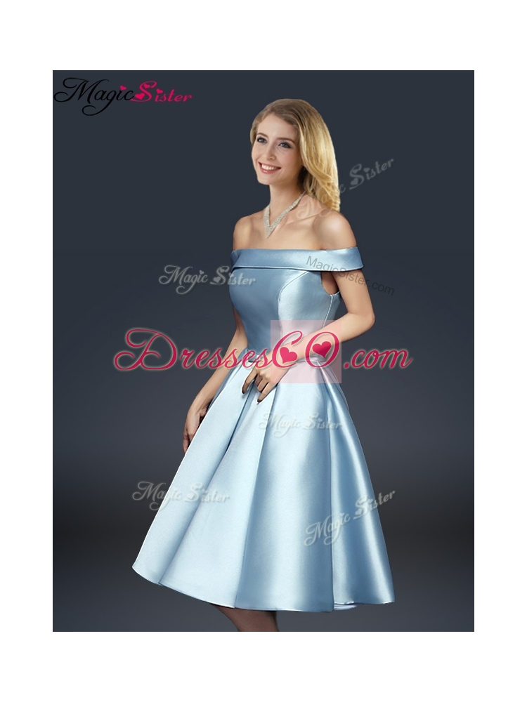 Fall A Line Knee Length Prom Dress with Ruching