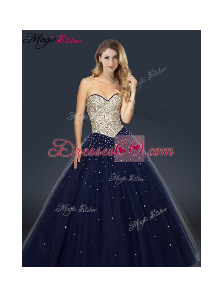 Perfect A Line Prom Dress with Beading and Paillette