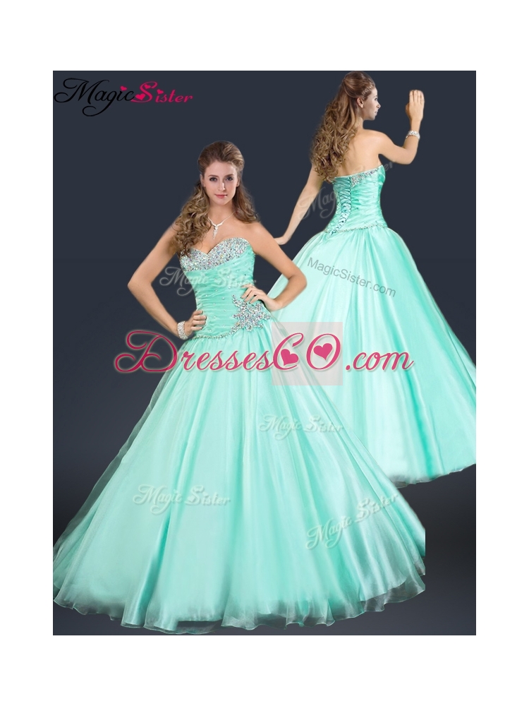 Perfect Beading Prom Dress in Apple Green
