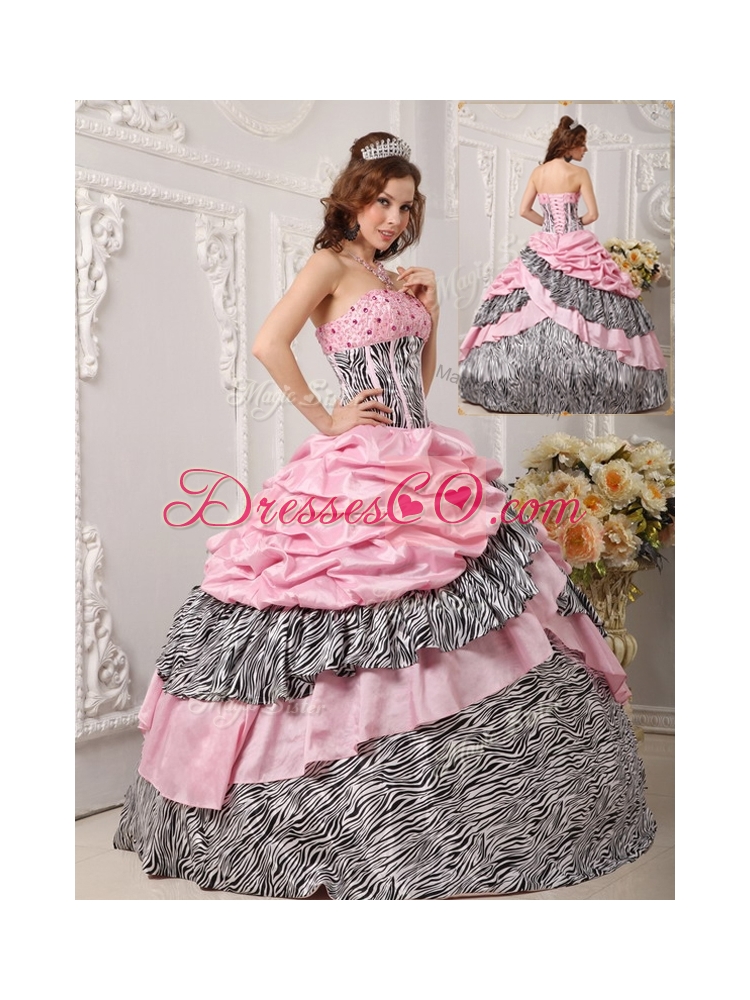 Perfect Ball Gown Strapless Quinceanera  Dress in Multi Color