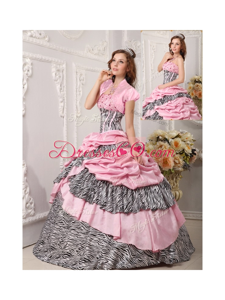 Perfect Ball Gown Strapless Quinceanera  Dress in Multi Color