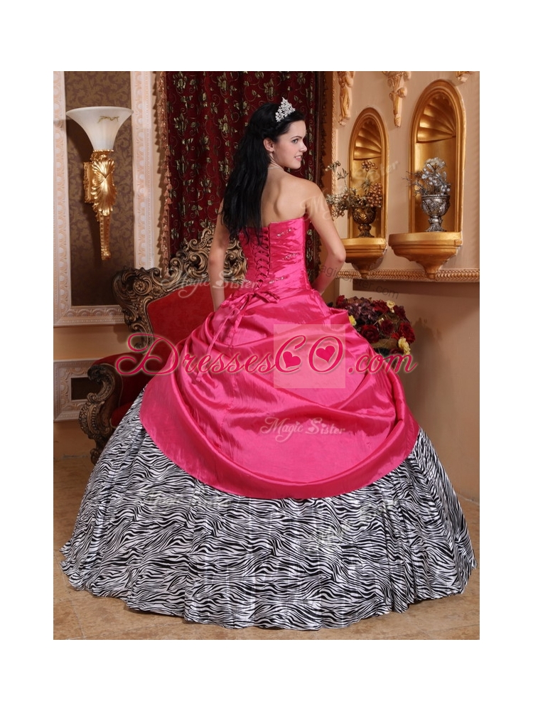 Inexpensive Ball Gown Quinceanera Dress in Hot Pink