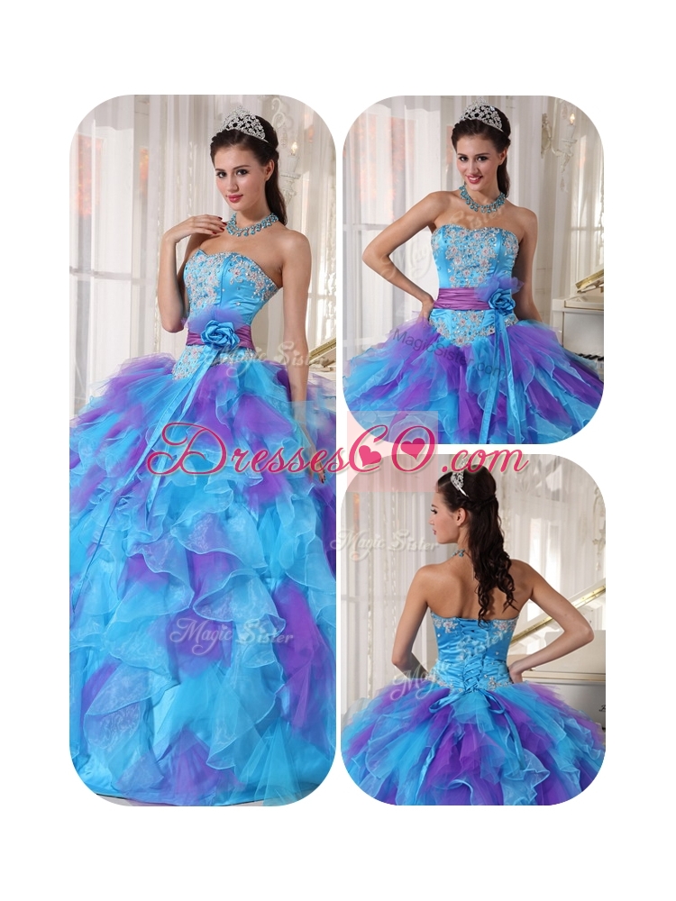 Perfect Ball Gown Floor Length Appliques Quinceanera Dresses