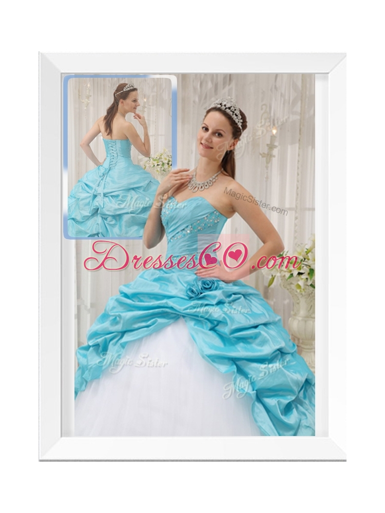 Aqua Blue Ball Gown Quinceanera Dresses