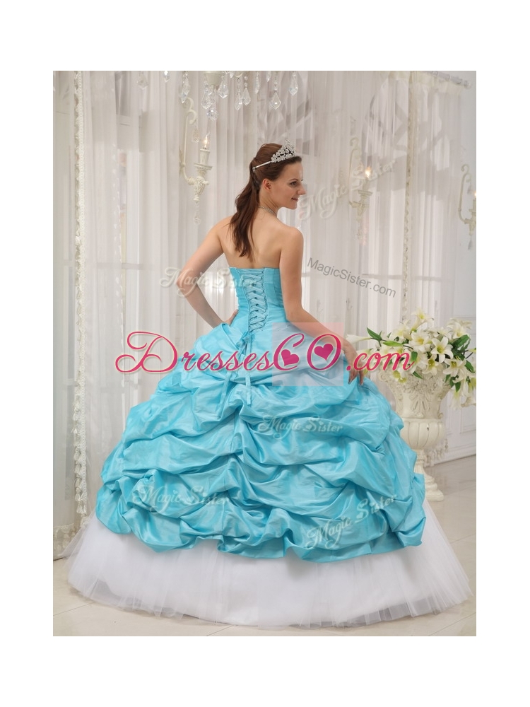 Aqua Blue Ball Gown Quinceanera Dresses