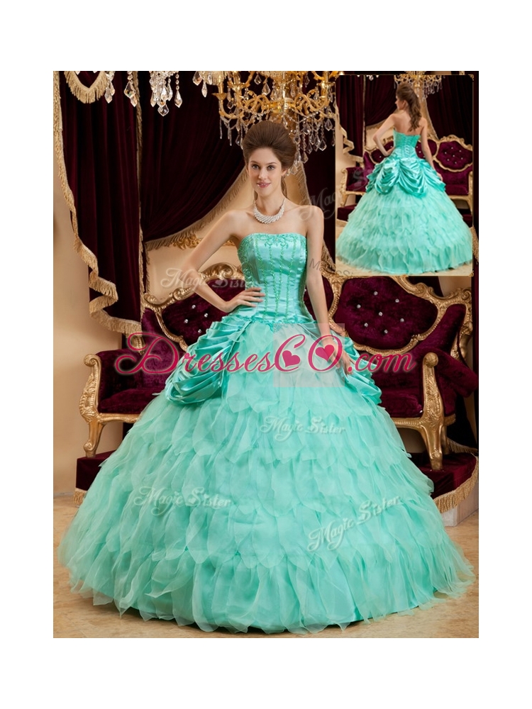 Ball Gown Floor Length Ruffles Quinceanera Dresses