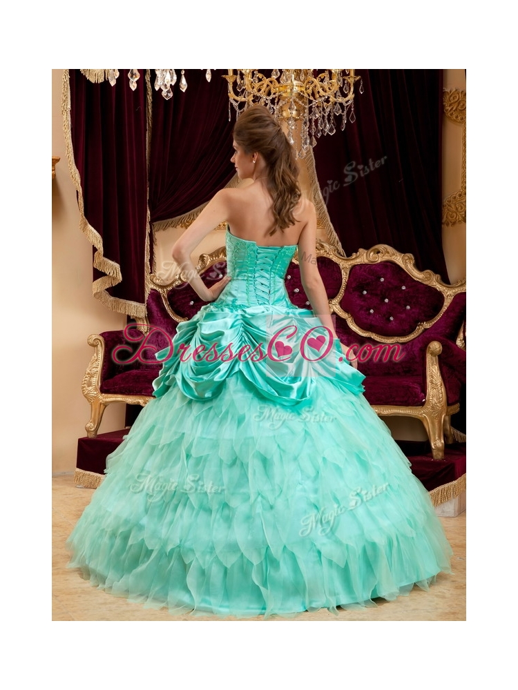 Ball Gown Floor Length Ruffles Quinceanera Dresses