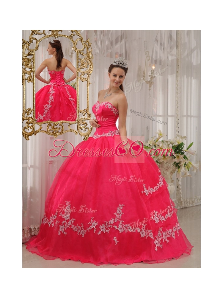 Exquisite Ball Gown Appliques Quinceanera Dresses