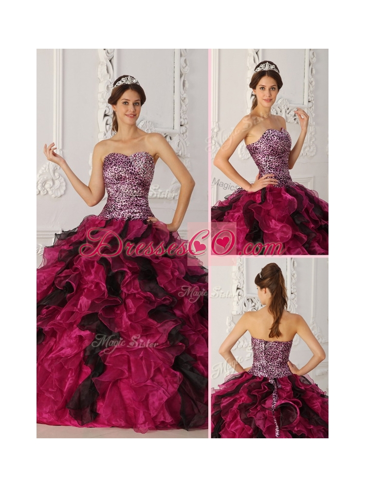 Elegant Ruffles Quinceanera Dress in Multi Color