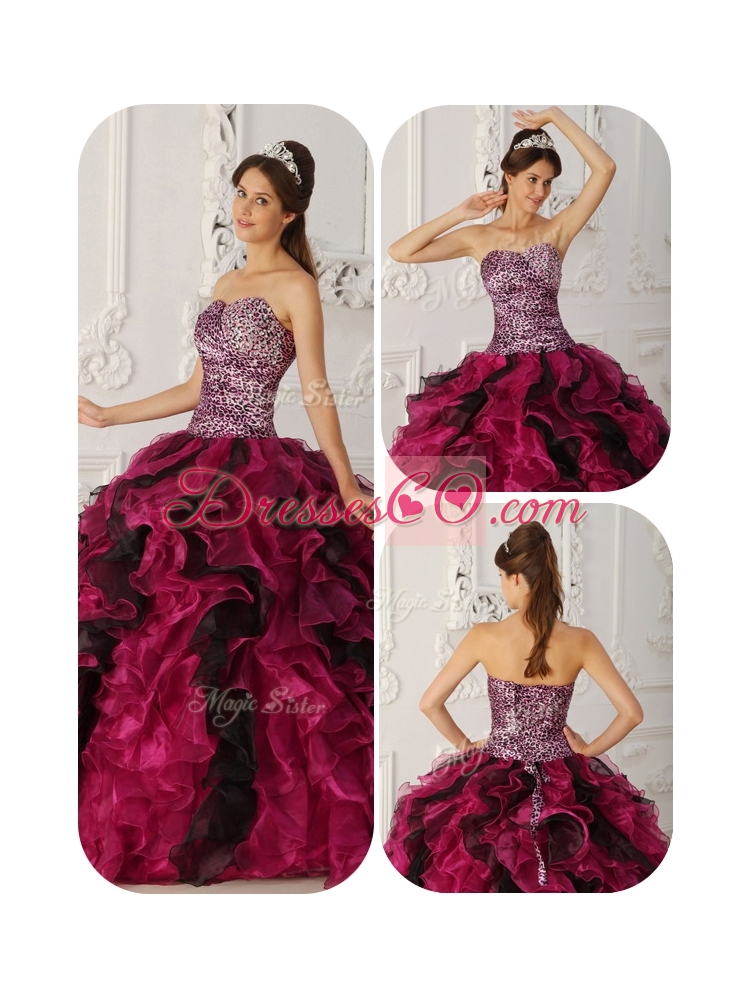Elegant Ruffles Quinceanera Dress in Multi Color