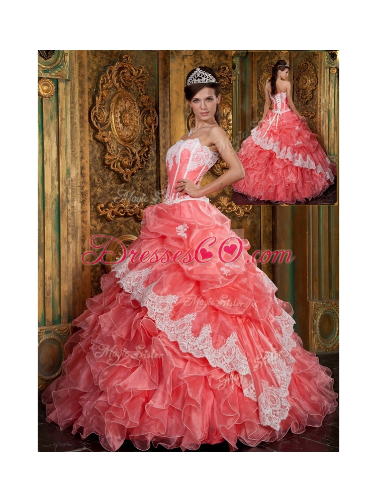Pretty Ball Gown Floor Length Ruffles Quinceanera Dresses