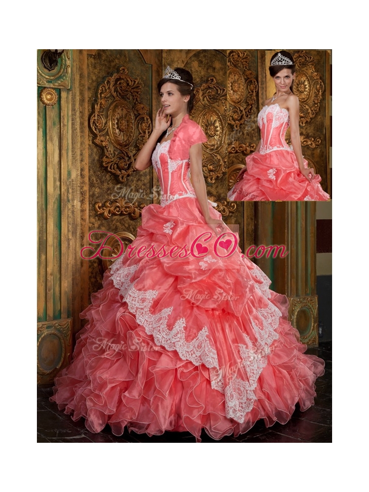 Pretty Ball Gown Floor Length Ruffles Quinceanera Dresses
