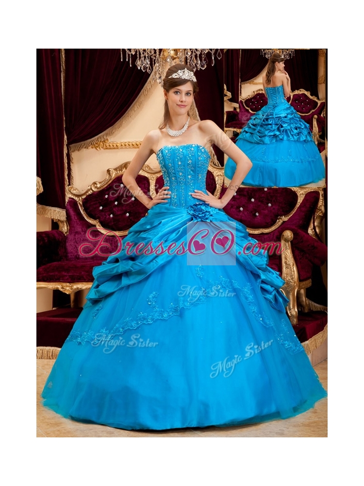 Pretty Ball Gown Strapless Floor Length Quinceanera Dresses