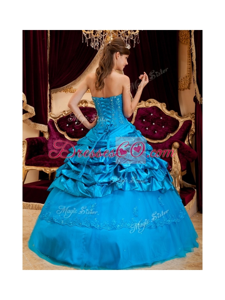Pretty Ball Gown Strapless Floor Length Quinceanera Dresses