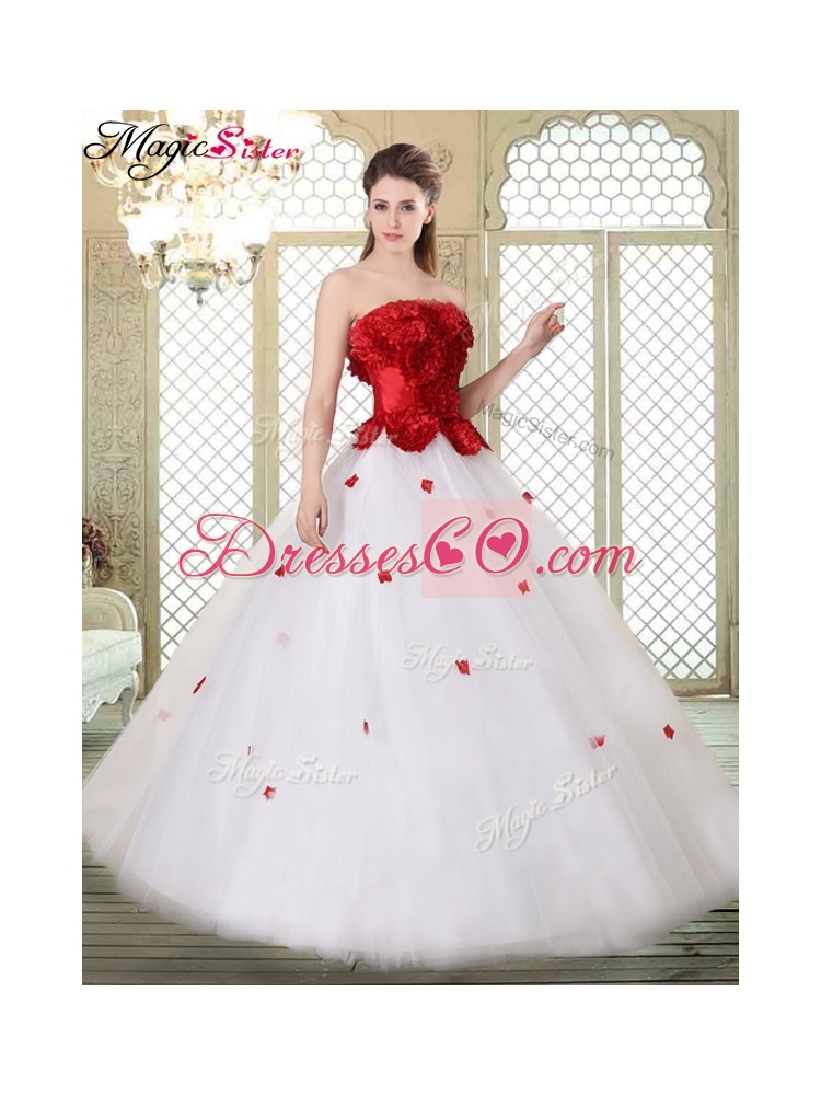 Popular A Line Strapless Prom Dress with Ruffles