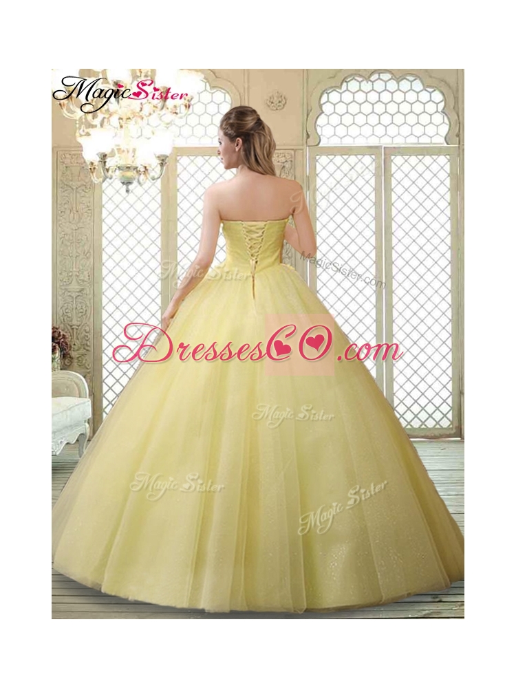 Romantic Strapless Prom Gowns with Appliques and Beading Fall