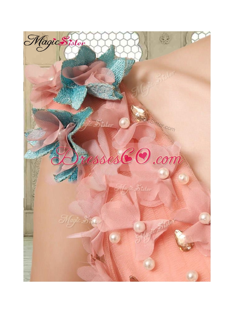 Hot Sale V Neck Sweet Sixteen Dress with Appliques and Beading