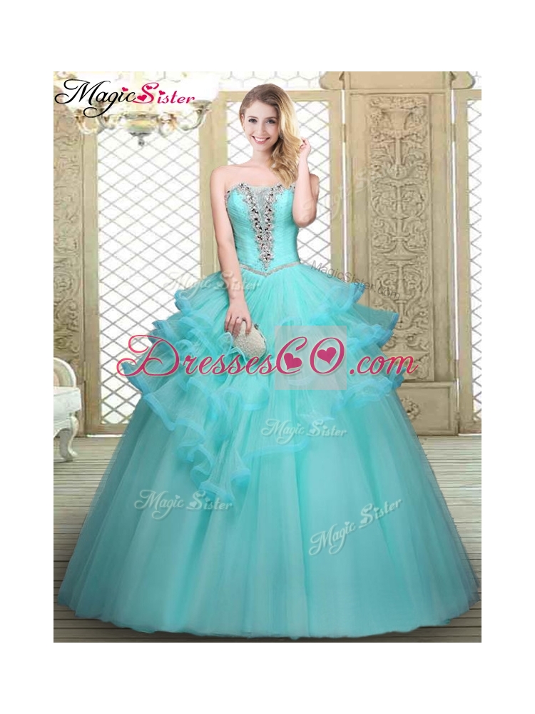 Perfect Quinceanera Dress with Beading and Ruffles