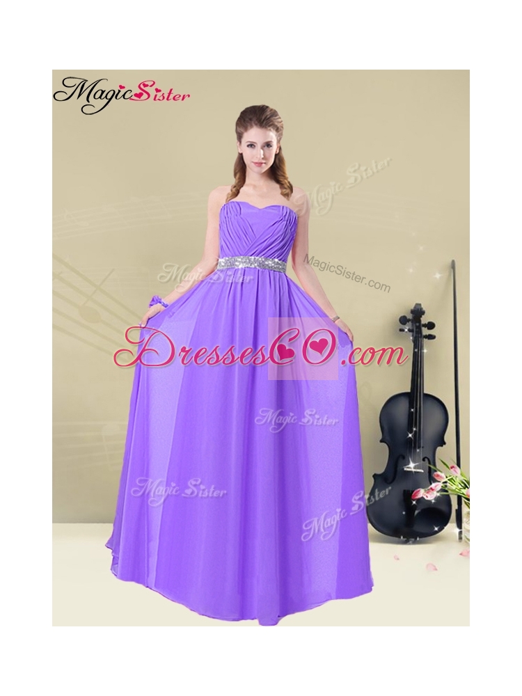 Gorgeous Empire Bridesmaid Dress with Ruching and Belt