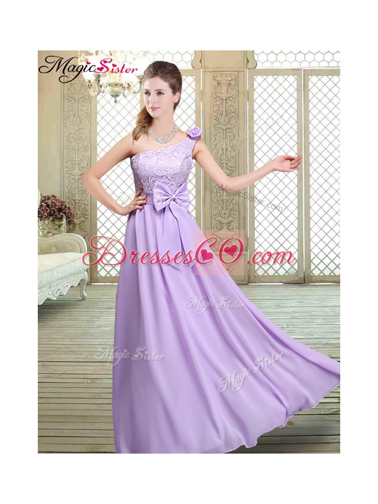 Spring High Neck Lace Lavender Dama Dresses