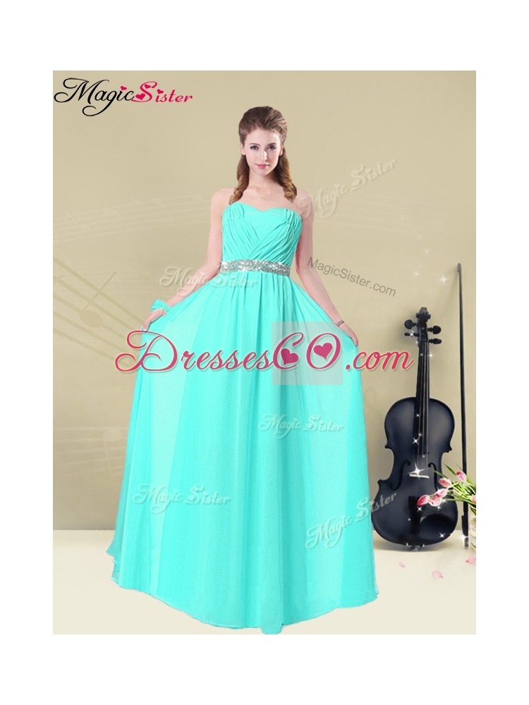 Beautiful Empire Belt Prom Dress in Apple Green