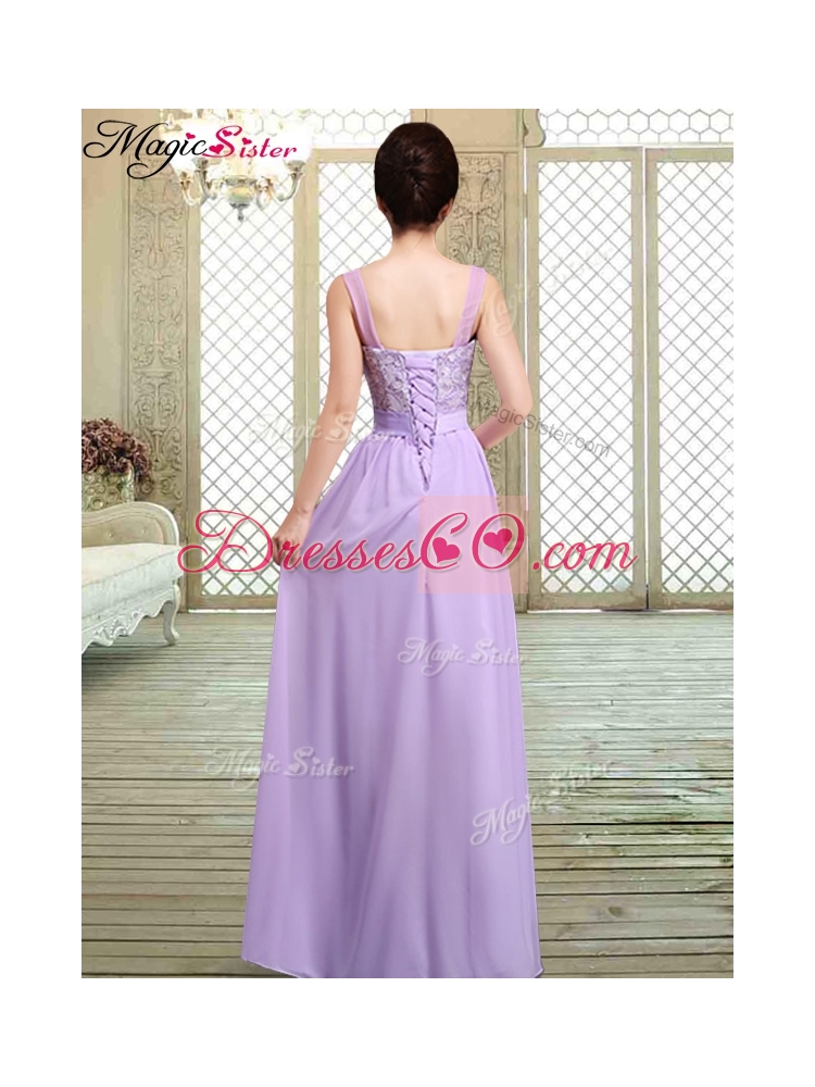 Scoop Lace Prom Dress in Lavender