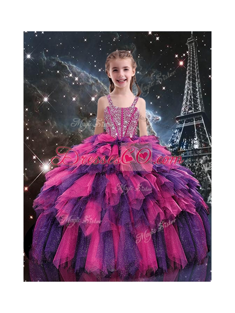 Gorgeous Ball Gown Little Girl Pageant Dress with Beading