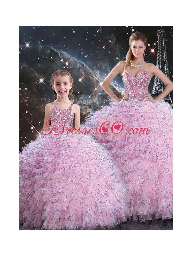 Beautiful Princesita With Quinceanera Dress with Beading and Ruffles