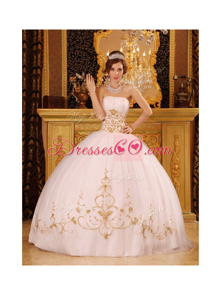 Fashionable Ball Gown Strapless Princesita With Quinceanera Dress with Appliques for
