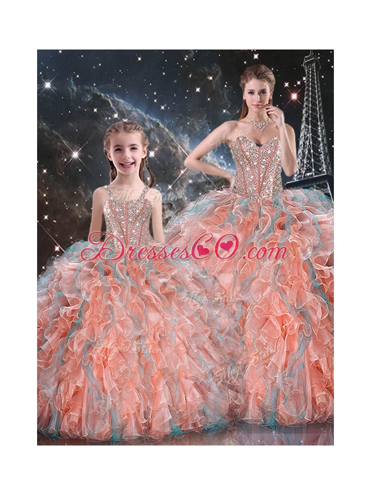 Gorgeous Ball Gown Princesita With Quinceanera Dress with Beading and Ruffles for Fall