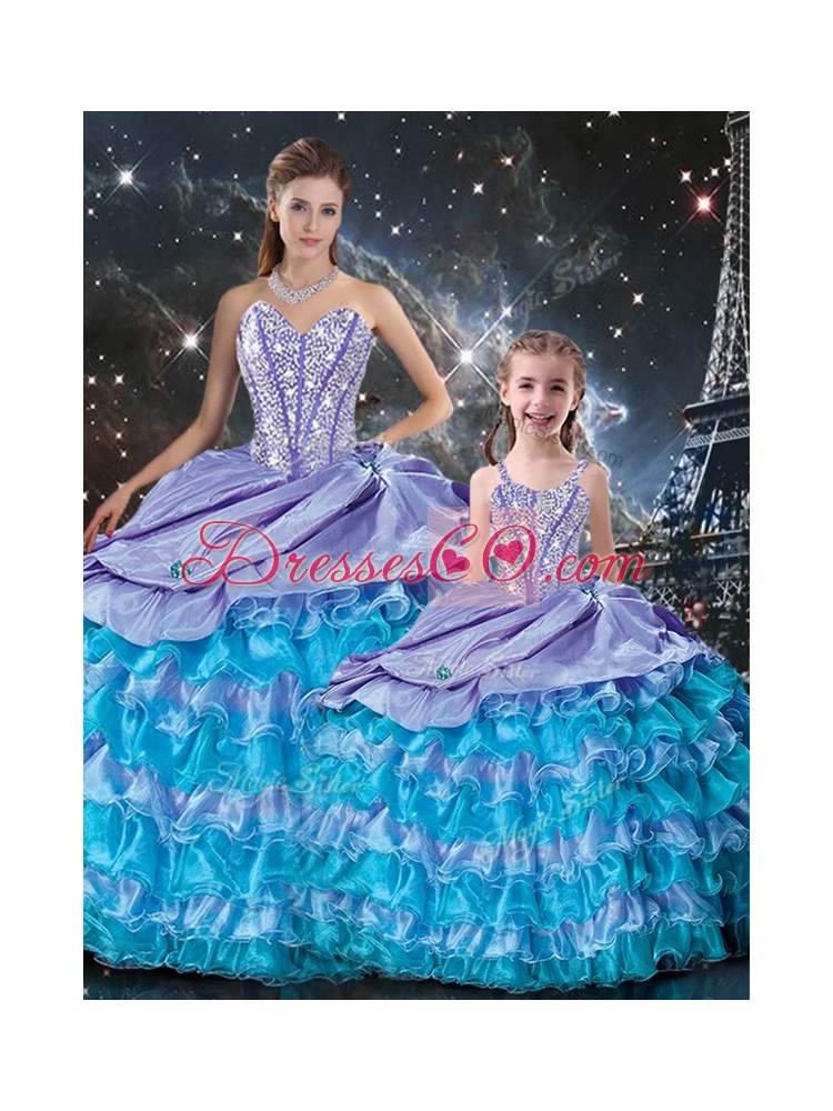 New Arrivals Ball Gown Beading and Ruffled Layers Princesita With Quinceanera Dresses