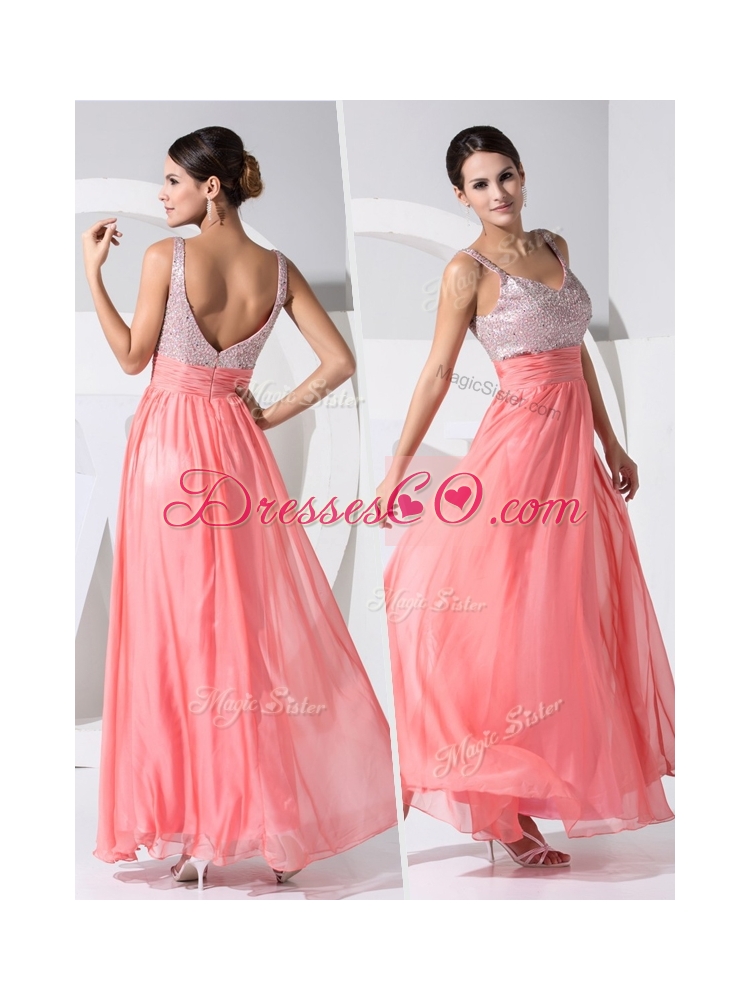 New Arrivals Empire Straps Sequins  HomecomingDress in Watermelon