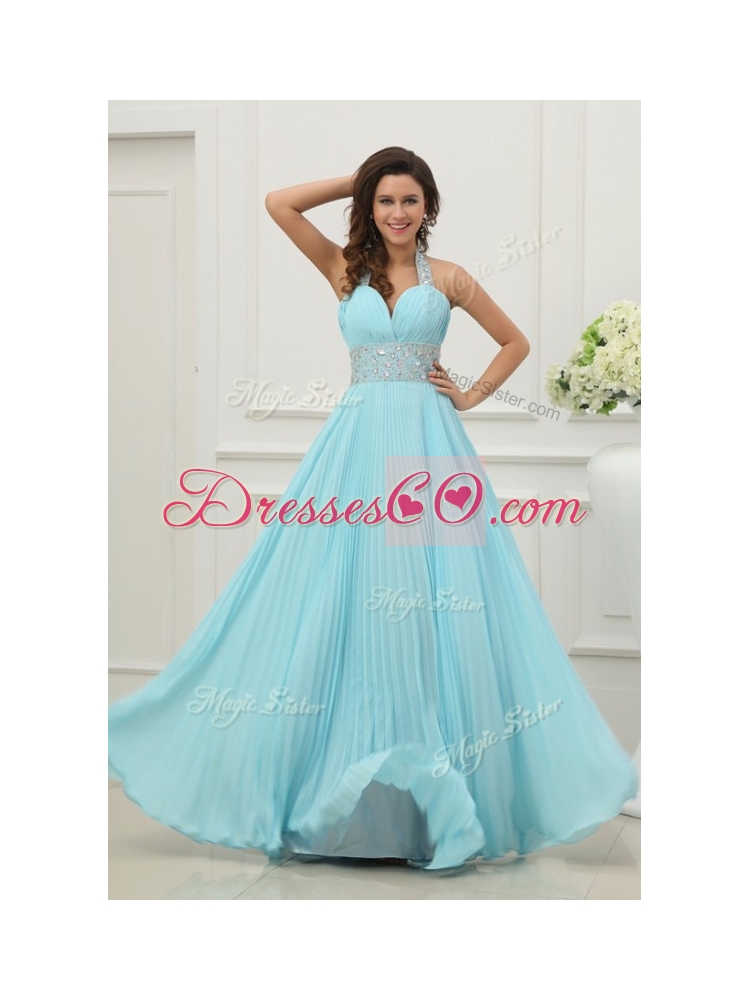 Fashionable Halter TopDiscount Prom Dress with Beading and Paillette