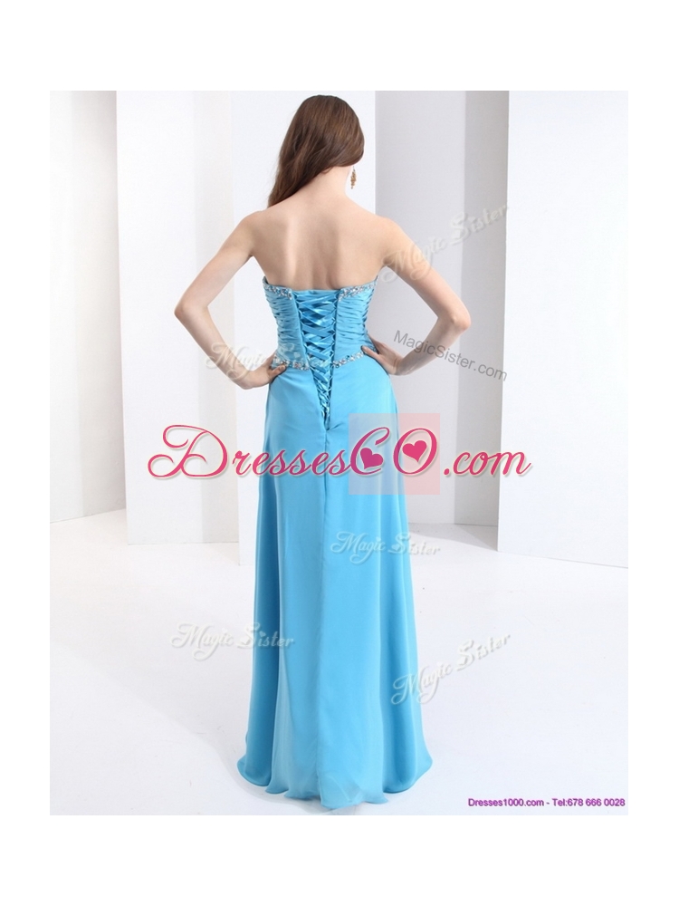 Fashionable  DiscountProm Dress with Beading and High Slit