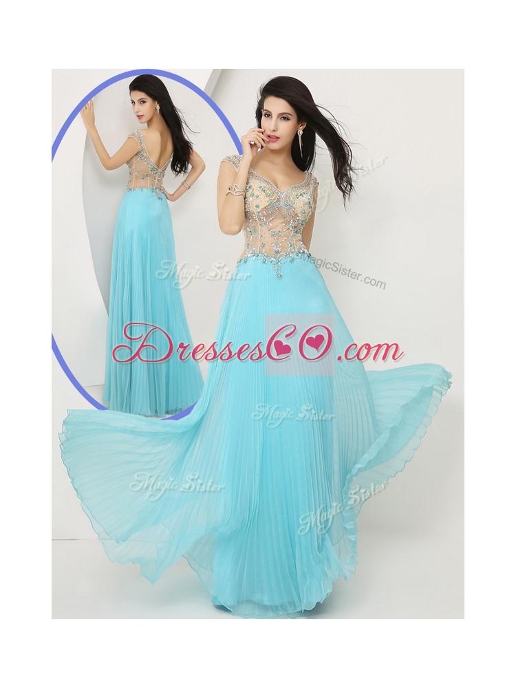 New StyleEmpire Straps prom Dress with Beading
