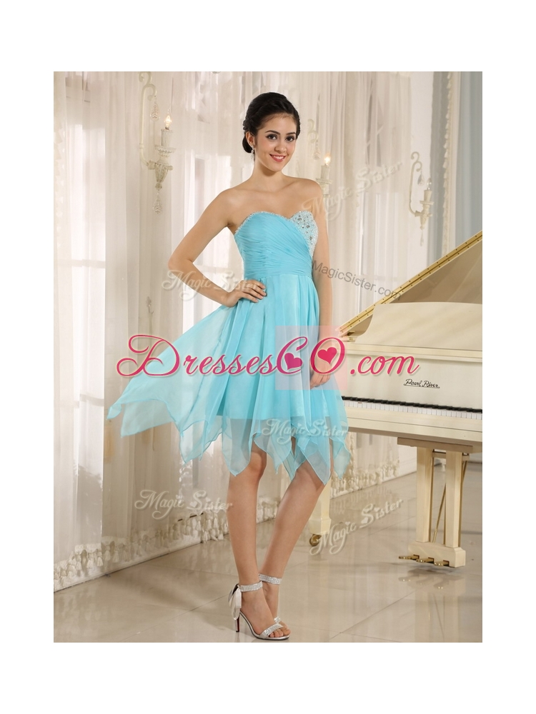 New Style Asymmetrical Beading Short Prom Dresses