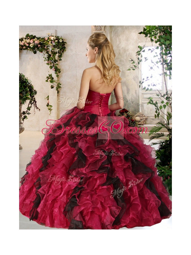 Most Popular Multi Color Sweet 16 Gowns with Beading and Ruffles