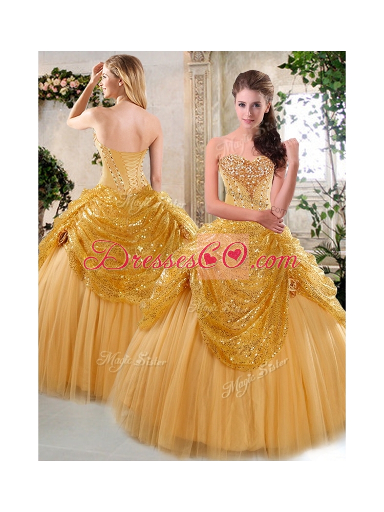 The Most Popular Floor Length Quinceanera Dress with Beading and Paillette for Fall