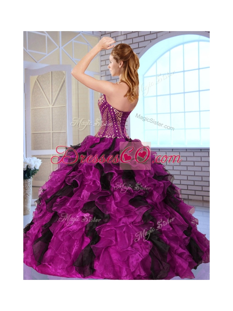 Super Hot Ball Gown Appliques and Ruffles Quinceanera Dress Fall