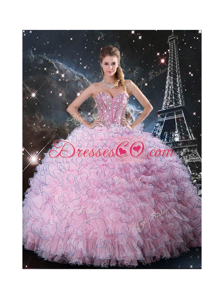 Pretty Detachable Quinceanera Skirts with Beading and Ruffles