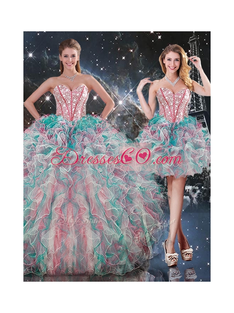 Ball Gown Detachable Quinceanera Skirts with Ruffles