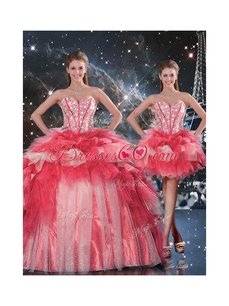 Fashionable Puffy Detachable Beading Quinceanera Skirts