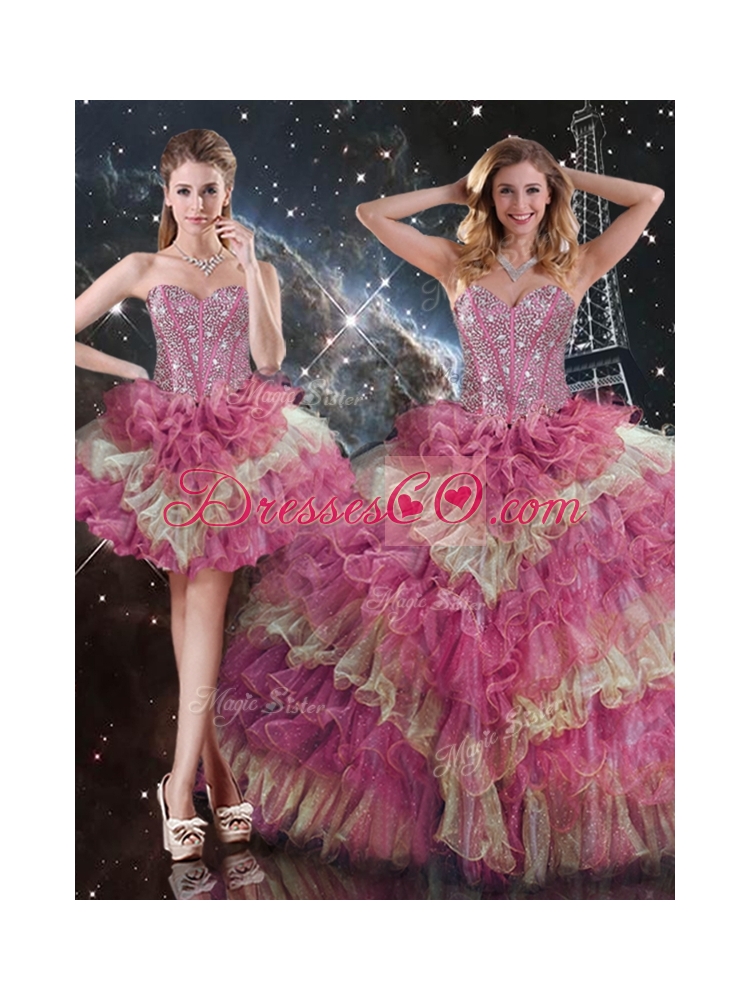 Gorgeous Ball Gown Detachable Quinceanera Skirts for Fall
