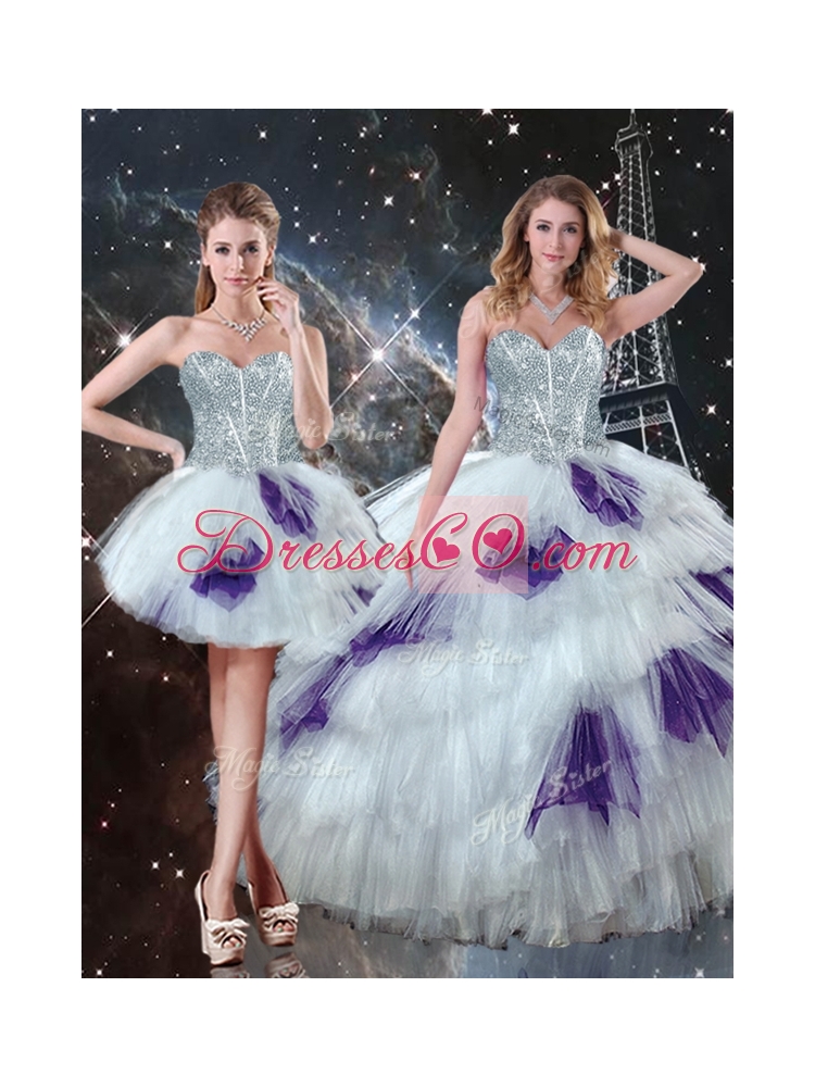 Luxurious Detachable Quinceanera Skirts with Ruffled Layers for