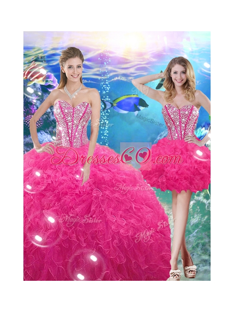 Pretty Ball Gown Detachable Quinceanera Skirts with Beading