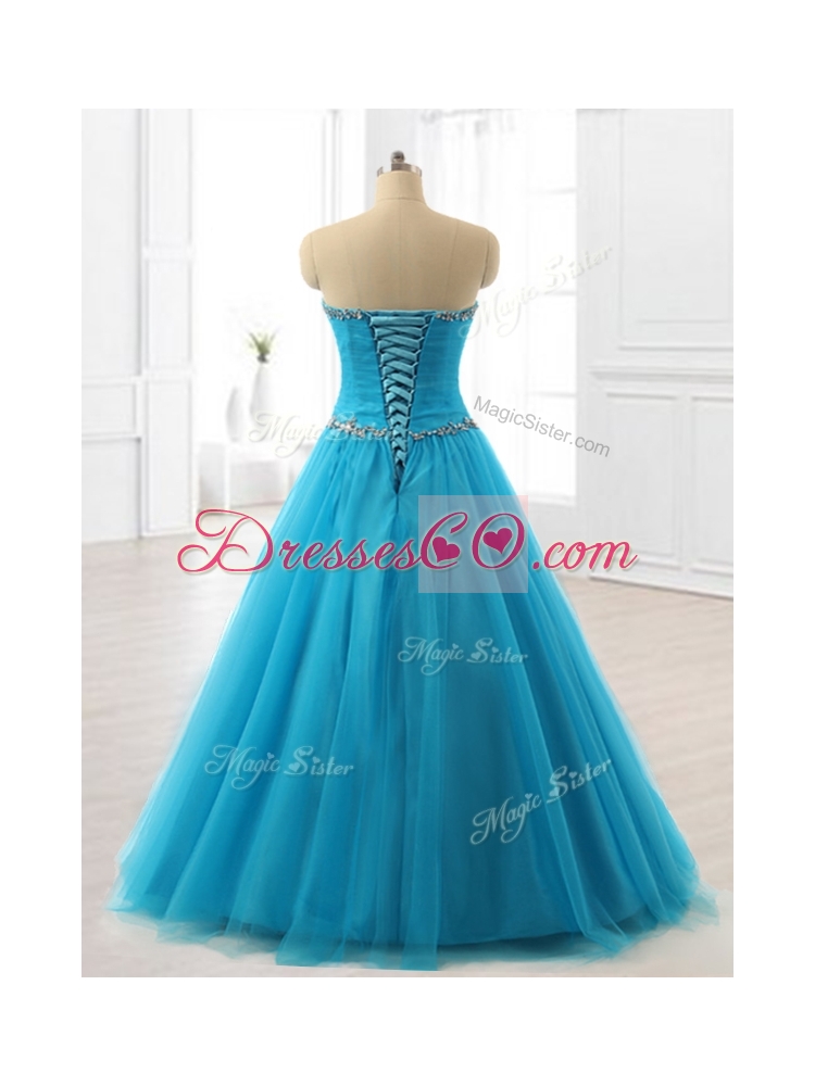 Custom Made A Line Quinceanera Dress with Beading