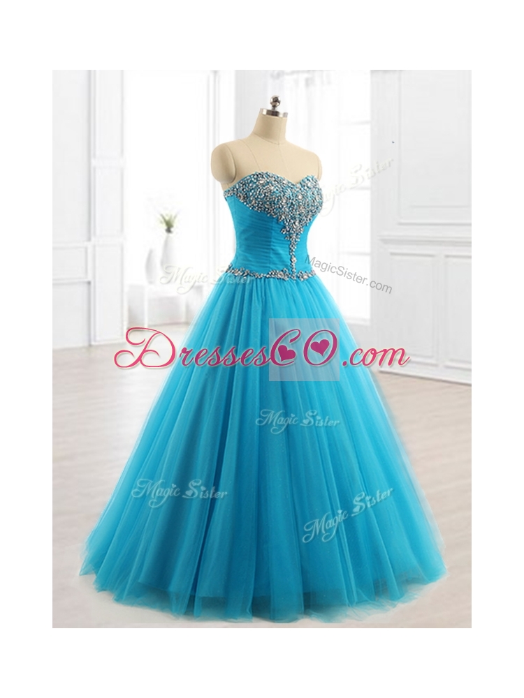 Custom Made A Line Quinceanera Dress with Beading