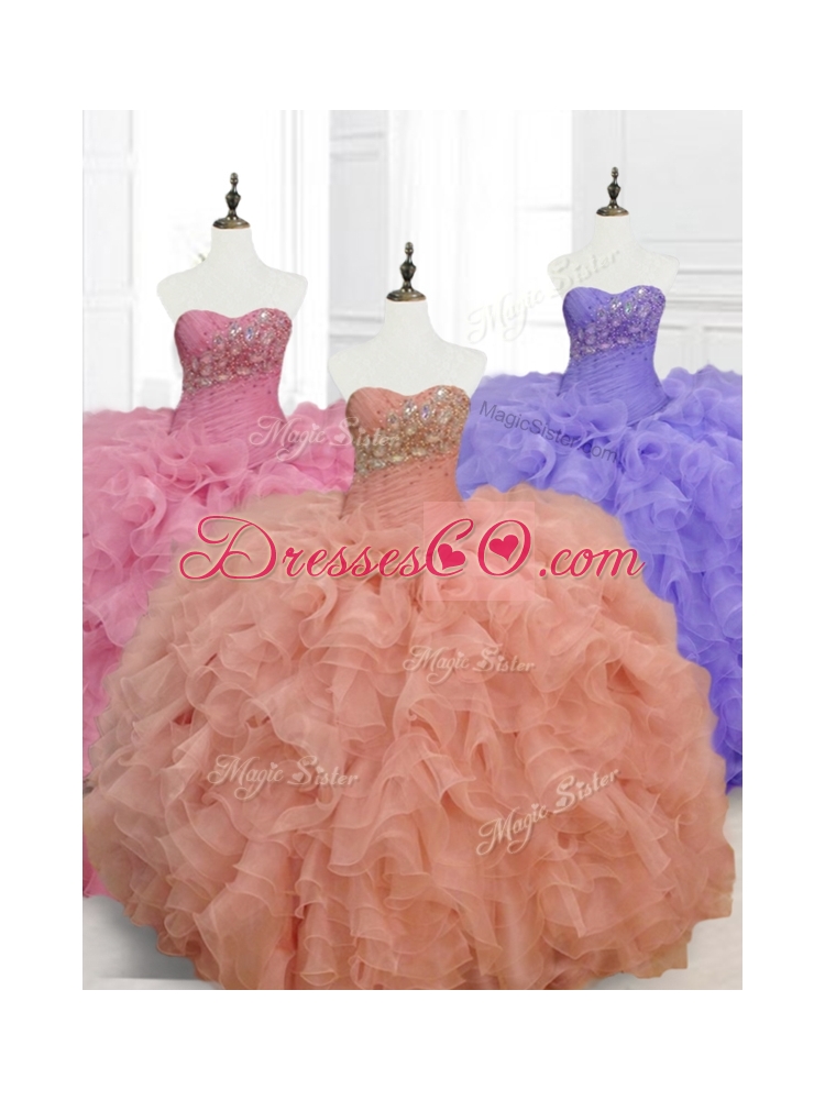 Custom Made Ball Gown Quinceanera Dress with Beading